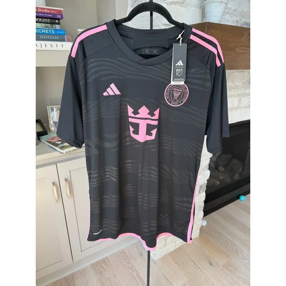 Adidas Men's Black Inter Miami CF 23/24 Messi Away Jersey Size XL